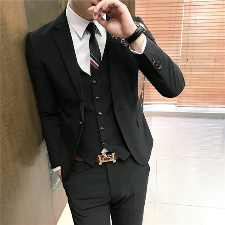 楽天市場 3ピーススーツ メンズ スーツ ブラウン メンズ セット スリーピーススーツ メンズ シングルスーツ 人気 おしゃれ 上下セットスーツ 入学式 卒業式 就活 スーツ上下 ブラック 黒 グレー 灰色 カーキ ダークブラウン 細身 Onemaxファッション