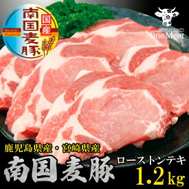 国産豚肉 南国麦豚 ローストンテキ 1.2kg (120g*10枚) 鹿児島産 宮崎産 ステーキ ギフト 贈り物 プレゼント お歳暮