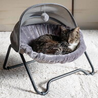 【最大1年保証!】 猫 ハンモック ベッド 通年 オールシーズン アイボリー グレー 洗える キャット 猫ベッ…
