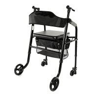 【9/18限定! 全品P3倍】 歩行器 歩行補助器 軽量 コンパクト 折りたたみ 座席付き 高さ5段階調節 キャス…