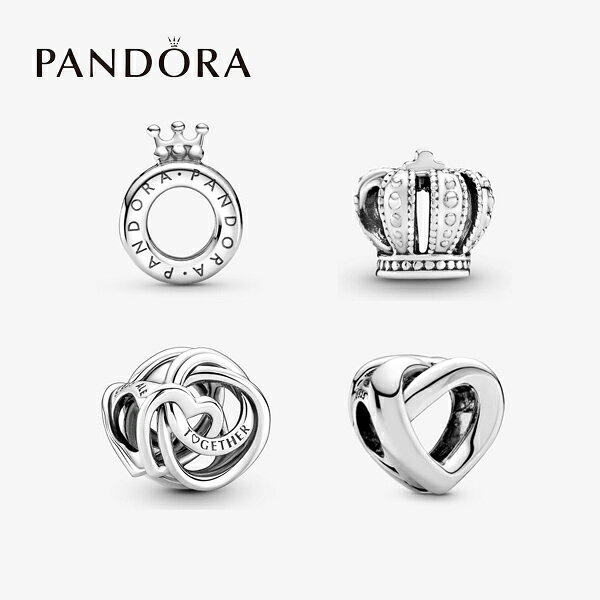 【10％OFFクーポン配布中 8/25～27】パンドラ チャーム ブレスレット レディース 王冠1/王冠2/ハート1/ハート2 シンプル シルバー PD-CM4