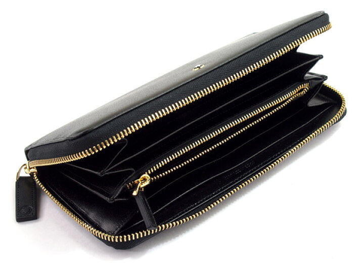 MONTBLANCモンブラン いんす ラウンドジップ長財布 伊製63800円箱付き黒