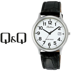 【ネコポス送料無料】【レビューを書いて1年保証】シチズン CITIZEN Q&Q キューキュー Falcon ファルコン メンズ 腕時計 ホワイト × ブラック D014-304