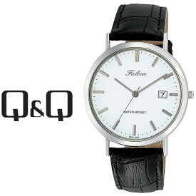 【ネコポス送料無料】【レビューを書いて1年保証】シチズン CITIZEN Q&Q キューキュー Falcon ファルコン メンズ 腕時計 ホワイト × ブラック D020-301