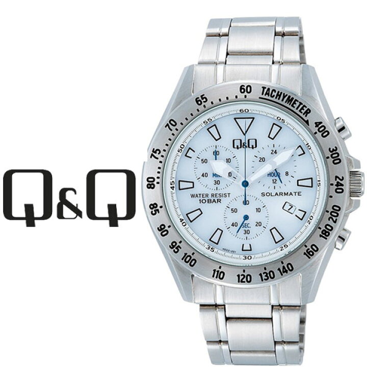 楽天市場】シチズン CITIZEN Q&Q キューキュー SOLARMATE クロノグラフ 