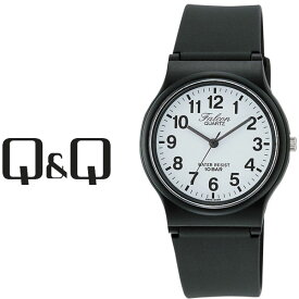 【ネコポス送料無料】【レビューを書いて1年保証】シチズン CITIZEN Q&Q キューキュー Falcon ファルコン スタンダードモデル メンズ 腕時計 ホワイト × ブラック VP46-852