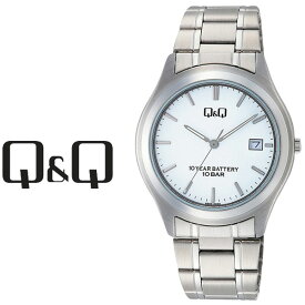 シチズン CITIZEN Q&Q キューキュー センティニ メンズ 腕時計 ホワイト × シルバー W476-201