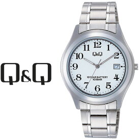 シチズン CITIZEN Q&Q キューキュー センティニ メンズ 腕時計 ホワイト × シルバー W476-204