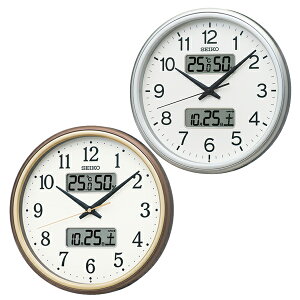 セイコークロック 掛け時計 掛け時計 掛時計 壁掛け 電波時計 【温度・湿度・カレンダー表示】 KX275