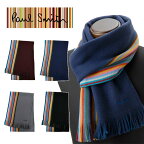 【10%OFFクーポン 4/18 0:00～4/21 9:59】Paul Smith ポールスミス SCARF MULTI EDGE REV マフラー ストール マルチストライプ マルチカラー リバーシブル レッド ネイビー グレー ブラック メリノウール100％ クリスマス バレンタイン スーツ