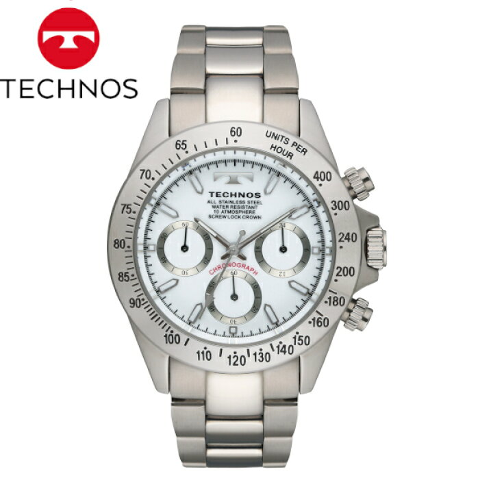 楽天市場】TECHNOS テクノス TSM401SW クロノグラフ メンズ 腕時計 