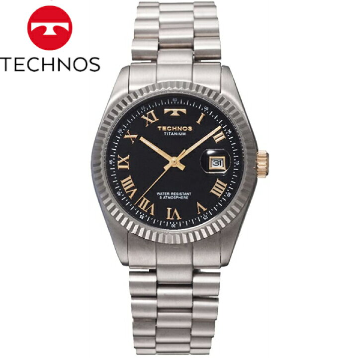 楽天市場】TECHNOS テクノス TSM914IB チタンバンド メンズ 腕時計 