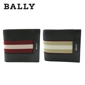 【10%OFFクーポン 4/1 0:00～4/2 9:59】バリー BALEN 財布 BALLY 二つ折り ブラック レザー メンズ BALLY-6302