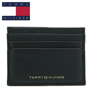 トミーヒルフィガー カードケース 名刺入れ ブランド 本革 メンズ ブラック TOMMY HILFIGER 正規品 AM0AM1240 BDS BK