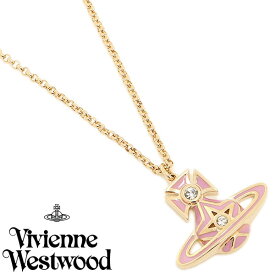Vivienne Westwood ヴィヴィアンウエストウッド レディース ゴールド×ピンク ネックレス オーブ 王冠 752183B-2