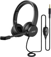 ヘッドセット マイク付き 有線 3.5mm接続 ヘッドホン 手元コントローラー 軽量 ミュート機能付き 音量調…