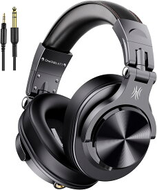 Oneodio A71 ヘッドホン 有線 3.5mm マイク付き モニターヘッドホン ハイレゾ対応 DJ用ヘッドホン 二穴接続 音源ミックス ヘッドセット パソコン ゲーム テレビ ベース ギター 電子 ピアノ ドラム アンプ ミキサー DTM 音楽 オンライン授業 スマホ PC PS4 銀/赤/黒 送料無料