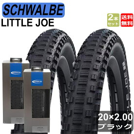 シュワルベ SCHWALBE リトルジョー LITTLE JOE 20インチ 20x2.00 タイヤ 406 クリンチャー フォールディングタイヤ ブラック 2本セット 自転車