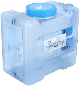 ウォータータンク ウォーターボトル 水タンク 8L キャンプ バケツ 蛇口付 大容量 水貯蔵 ハイキング BBQ ポータブル コンテナ 回転蛇口 プラスチック素材 拡張可能 ブルー