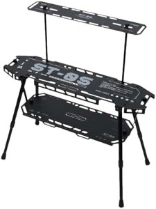 キャンプ テーブル ソロテーブル アウトドアラック IGT アルミ合金 高さ調節 65x45cm 20kg 耐荷重 スケボー デスク アウトドア ピクニック BBQ 裏庭 ビーチ 頑丈 ポータブル ブラック