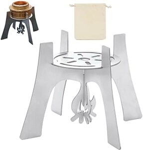 アルコールストーブスタンド バーナースタンド 軽量コンパクト キャンプ ハイキング バックパッキング用 ポータブル ミニクッカースタンド アウトドア