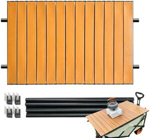 アウトドアワゴン 天板 カート天板 テーブル天板 折りたたみ キャンプテーブル ポータブル テーブル 75x55cm 軽量 コンパクト 頑丈 アルミ製