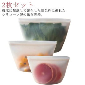 シリコーンバッグ 2枚セット 保存容器 保存袋 チャック式 加熱できる 大きく開く 自立 冷蔵庫 冷凍庫 ボウル マルチ容器 冷蔵 冷凍 食洗機 耐熱 耐冷 離乳食 シリコン 保存容器 作り置き シリコン保存バッグ シリコンフードバッグ