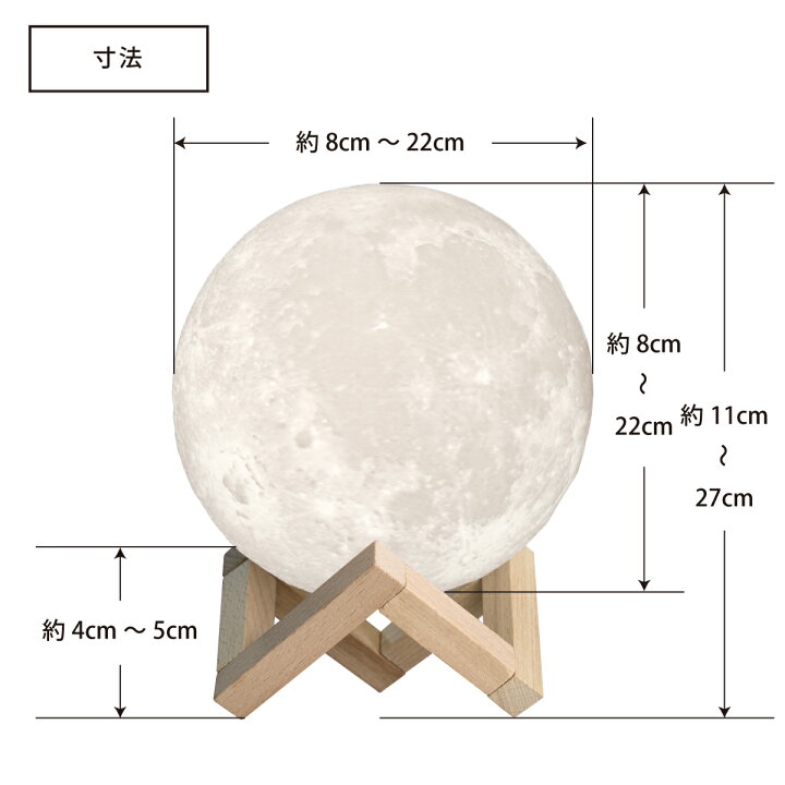 楽天市場 50 Off クーポン発行中 新生活応援 月ライト 22cm 間接照明 テーブルランプ 照明 インテリア おしゃれ 月のランプ 月 寝室 おしゃれ 照明 3dプリント Usb充電式 調色 調光 色切替 ギフト 月 ライト ランプ リビング ナイトライト リモコン付 匠の誠品 ルナ