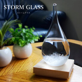 ストームグラス ガラス 天気予報ボトル ストーム瓶 Large 気象予報器 結晶観察器 しずく型 水滴状 インテリア 小物 贈り物 プレゼント 置物