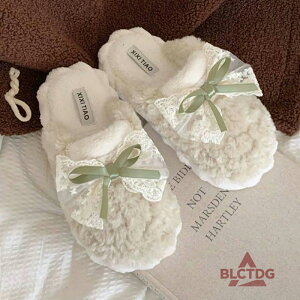 もこもこ スリッパ リボン ファー ルームシューズ レディース 冬 暖かい もこもこスリッパ 大きいサイズ あったか もこもこ スリッパ オールシーズン ルームシューズ 室内用 来客用 あった