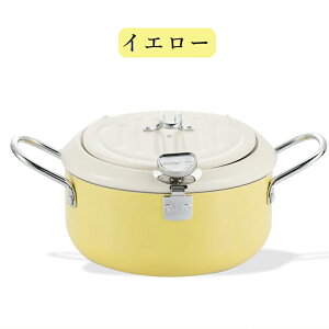 天ぷら鍋 揚げ物鍋 円形 丸型 20cm 24cm IH対応 ガス火対応 揚げ網 温度計付き 蓋付き バッド 天ぷら 揚げ物 串揚げ 鉄製 油切りラック 注ぎ口 省油 天ぷら鍋 分解可能 丸洗い可能 ギフト ミニサ
