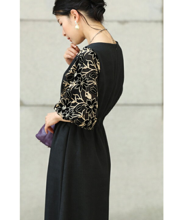 楽天市場】【再入荷♪1/30 20時】（ブラック）（S~M/L~2L）対応花袖 