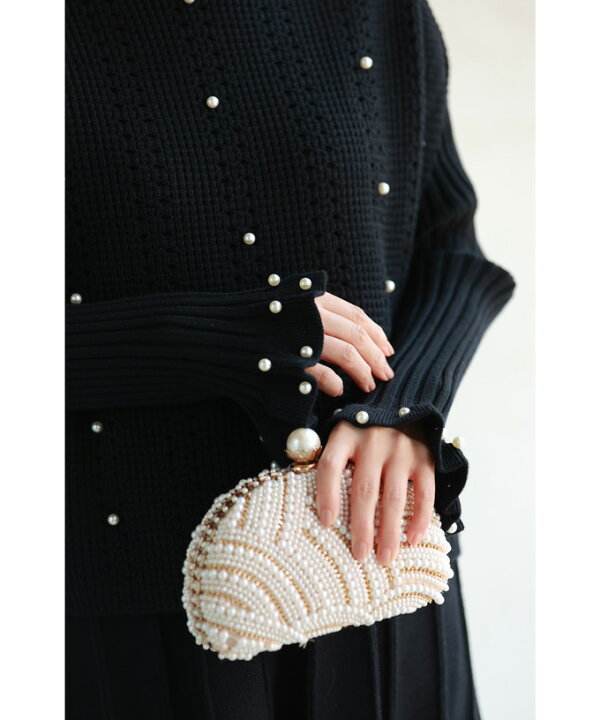 楽天市場】【再入荷♪10/30 12時&20時】（S~3L対応）パールを散りばめ  