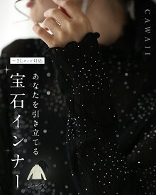 「ランキング受賞」 【ブラックのみ再入荷♪9/18 20時】（S~2L対応）あなたを引き立てる 宝石インナー