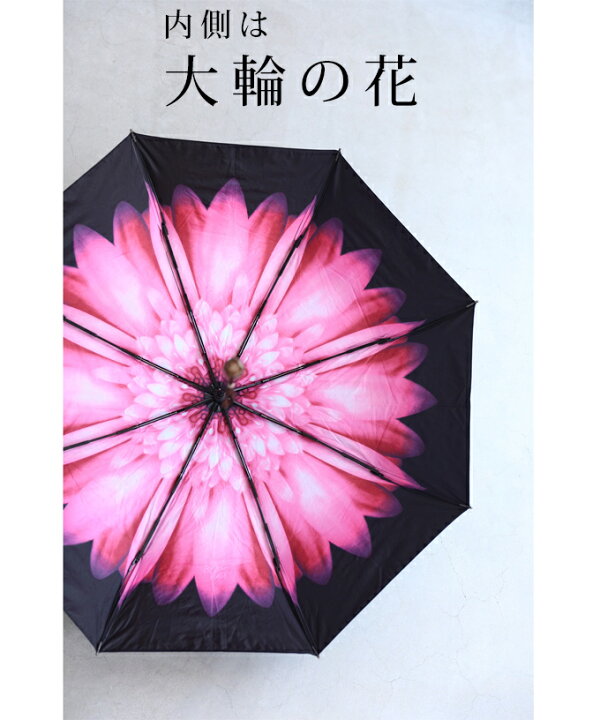 楽天市場 雨の日でも心晴れ 大輪の花咲く傘 Cawaii