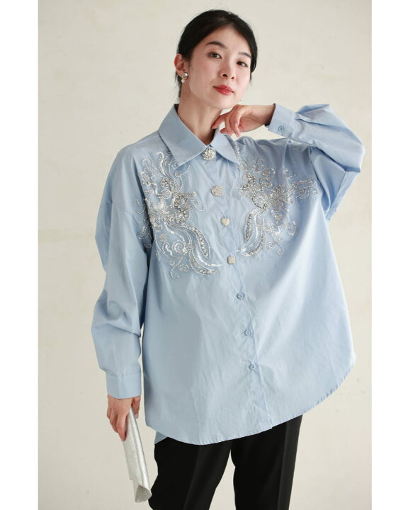 楽天市場】【再入荷♪12/10 20時】（S~3L対応）ジュエルボタンとビーズ 