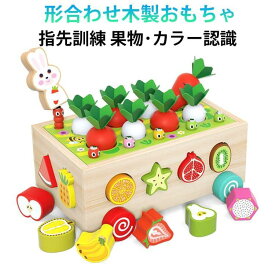 モンテッソーリ 教育玩具 形合わせ木製おもちゃ 果物の認知 形はめ込み 農場大根抜き 磁石虫取りゲーム 型はめ はめ込み 脳の発達 男の子 女の子 早期開発 指先訓練 誕生日 クリスマス プレゼント 入園祝い
