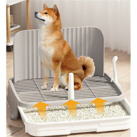 犬 トイレトレー 犬 トイレ ワイド 保護掃除が簡単 ペットトイレ トレーニングトイレ メッシュトレ メッシュトレー 犬トイレトレー 柱付き 訓練しやすい 飛び跳ね防止 ステップ しつけ トイレトレーニング 犬用トレイボックス屋内 屋外