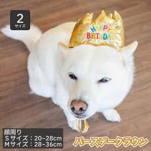 柴犬 犬 誕生日 帽子 お祝い かぶりもの 被り物 【バースデークラウン 】 豆柴 中型犬 小型犬 犬用品 顔回り20〜36cm 参考体重1.8〜8kg アクセサリー S M