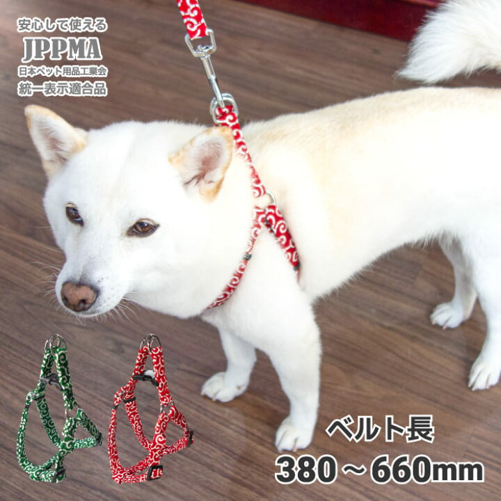楽天市場 柴犬 ハーネス ワンタッチ コットン 唐草ハーネス 豆柴 中型犬 日本犬 胴周り38 52cm 犬用品 おしゃれ アクセサリー 唐草模様 和柄 和風 柴犬の服屋さんone歩