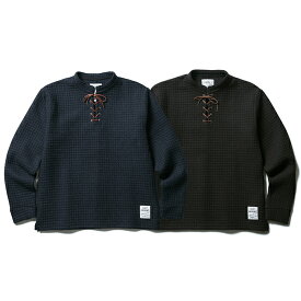 CLUCT / クラクト LACE UP WOOL PULLOVER【ニットソー】