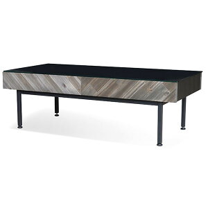 105 リビングテーブル ローテーブル センターテーブル テーブル 引き出し付 収納付 ガラステーブル アジャスター付 シンプル/モダン/シック/スタイリッシュ/ヴィンテージ/アンティーク おし