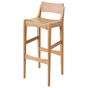 ハイチェア ナチュラル/ブラウン ハイチェア カウンターチェア 椅子 木製 天然木 ペーパーコード 幅36cmシンプル/ナチュラル/北欧/カントリー/韓国風 おしゃれ かわいい 完成品 ペーパーコー