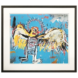 アートパネル ジャンーミシェル・バスキア Jean-Michel Basquiat untitled(fallen angel)1981 アメリカ アートフレーム アートポスター おしゃれ 絵画 額入り フレーム付き 芸術 インテリア 天然木 店舗 カフェ インテリア お洒落 64.5×57cm