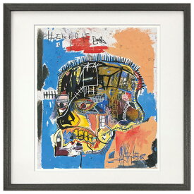 アートパネル ジャンーミシェル・バスキア Jean-Michel Basquiat untitled (skull)1981 アメリカ アートフレーム アートポスター おしゃれ 絵画 額入り フレーム付き 芸術 インテリア 天然木 店舗 カフェ インテリア 什器 おしゃれ 幅42.5cm 奥行3.2cm 高さ42.5cm