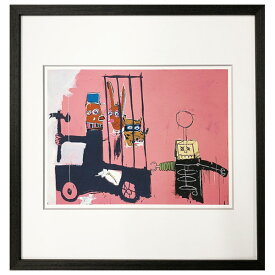 アートパネル ジャンーミシェル・バスキア Jean-Michel Basquiat molasses,1983 アメリカ アートフレーム アートポスター おしゃれ 絵画 額入り フレーム付き 芸術 インテリア 天然木 店舗 カフェ インテリア 什器 おしゃれ 幅42.5cm 奥行3.2cm 高さ42.5cm