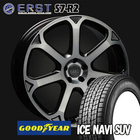 ERST S7-R2 ブラックライトスモーク/ポリッシュ 19インチ グッドイヤースタッドレスタイヤセット XC90(LB/LD)用