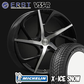 ERST VS5-R ブラックポリッシュ 18インチ ミシュランスタッドレスタイヤセットV40(MB/MD)用
