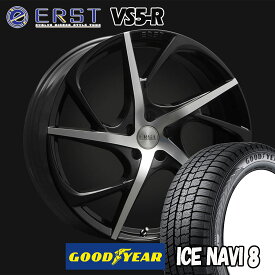 ERST VS5-R ブラックポリッシュ 18インチ グッドイヤースタッドレスタイヤセットV40(MB/MD)用
