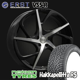 ERST VS5-R ブラックポリッシュ 18インチ ノキアンスタッドレスタイヤセットV40(MB/MD)用